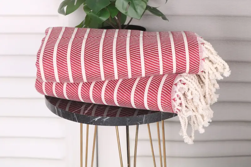 Bridesmaid Proposal Gift, 70x40 Bamboo Striped Towel, Absorbent Turkish towel, Personalized Towel Gift, Personalized Towel, Bridesmaid Gift - 3