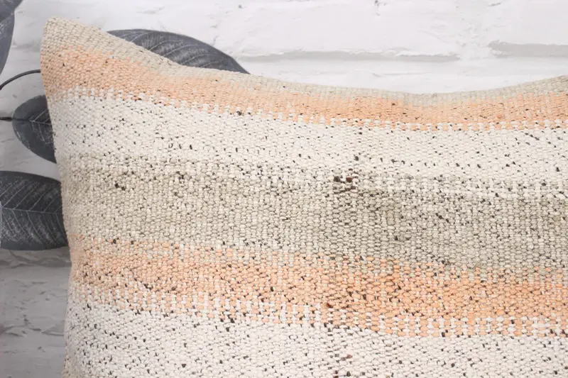Ethnical Kilim Rug Pillow, Cushion, Boho Pillow Sham Cover, Kilim Cushion Sham, Cozy Throw Cushion, 18x18 White Cushion Cover, Car Pillow - 2