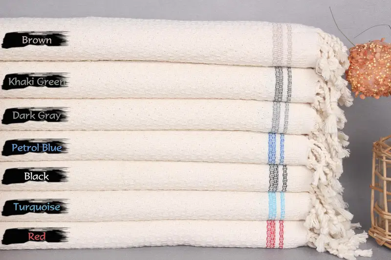 Personalized Gift, 38x18 Cotton Striped Towel, Monogram Hand Towel, Wedding Gift Ideas, Monogrammed Hand Towel, Bachelorette Party Gifts Bridesmaids - 1