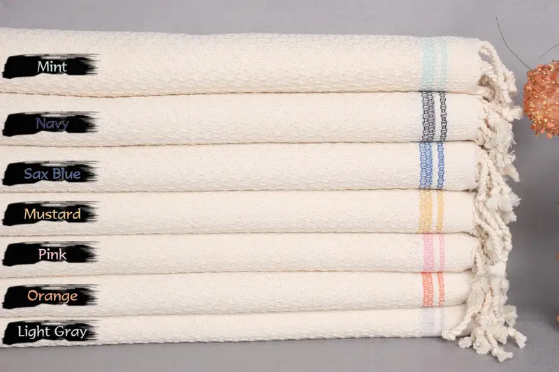 Personalized Gift, 38x18 Cotton Striped Towel, Monogram Hand Towel, Wedding Gift Ideas, Monogrammed Hand Towel, Bachelorette Party Gifts Bridesmaids - 2