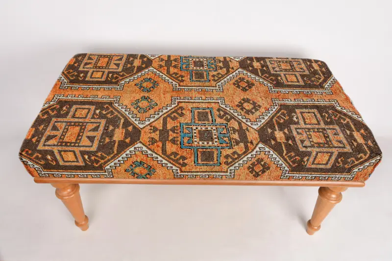 Modular Ottoman Sofa Set, Kilim-Inspired Wool Blend Ottoman