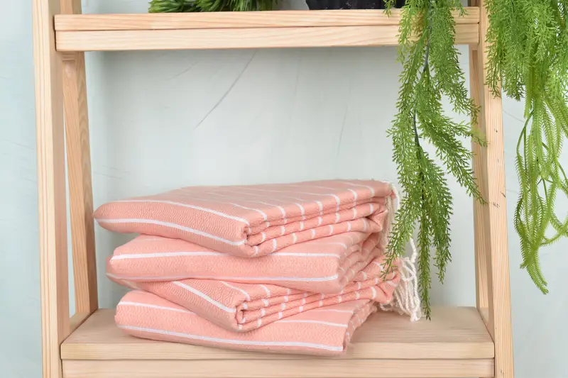 Wedding Gifts Towel, Traditional Turkish peshtemal for hammam, Soft towel, Custom Beach Towel, Wedding Gift Ideas, 70x40 Cotton Striped Towel - 7