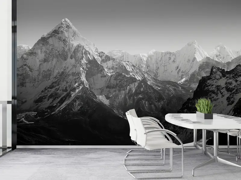 Ev için Zarif Himalaya Everest Manzara Baskılı Duvar Kağıdı