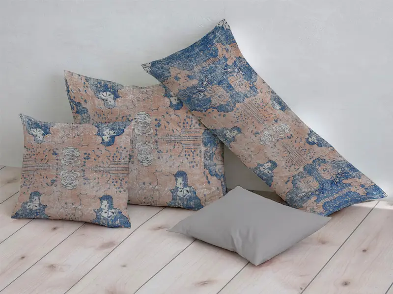 Handgefertigtes besticktes Kissen im Südwesten, vielseitiges Vintage-Wurfkissen