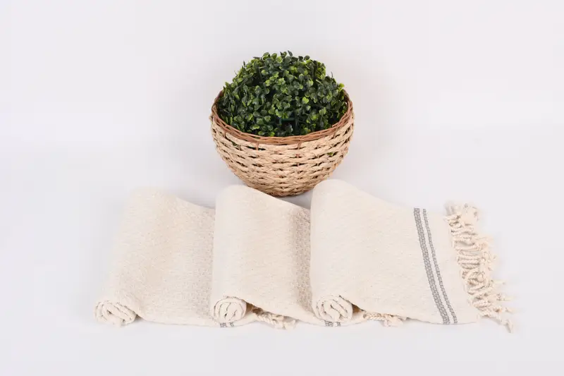 Bachelorette Hediyeleri, En İyi Düğün Hediyesi, Monogram Mutfak Havlu, Monogramlı El Havlu, Türk Çay Havlusu, Organik Havlu, 38x18 Pamuklu Çizgili Havlu - 8