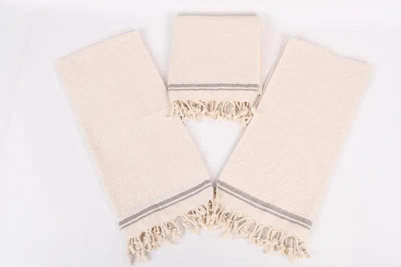 Bachelorette Hediyeleri, En İyi Düğün Hediyesi, Monogram Mutfak Havlu, Monogramlı El Havlu, Türk Çay Havlusu, Organik Havlu, 38x18 Pamuklu Çizgili Havlu - 6