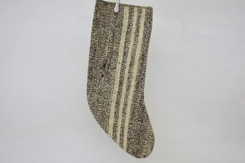 Beige Christmas Ornaments Stocking, 15.7 Inch Holiday Stocking