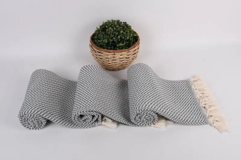 Housewarming Gift, Wedding Gift, Bachelorette Party Gifts, Best Friend Gift Ideas, Embroidery Towel, Turkish bath towel, 70x40 Cotton Chevron Towel - 8