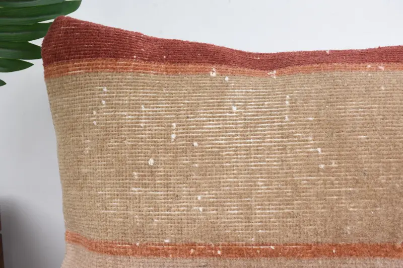 Throw Kilim Pillow, Vintage Kilim Throw Pillow, Pillow Case, 12x24 Beige Pillow Sham, Shabby Chic Pillow Case, Antique Pillows, Ethnic Cushion Cover - 2