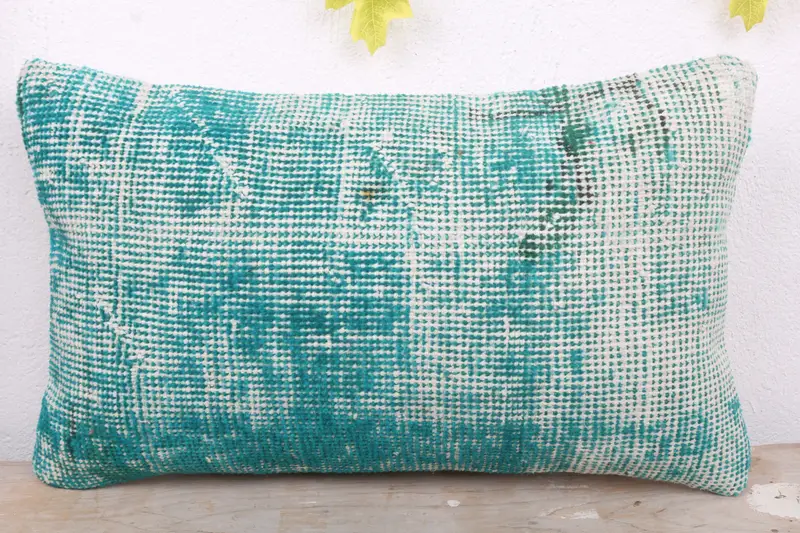 12x20 Green Pillow Sham, Oriental Cushion, Anatolian Cushion Case, Pillow, Pillow for Sofa, Boho Pillow Sham Cover, Interior Designer Pillow - 2