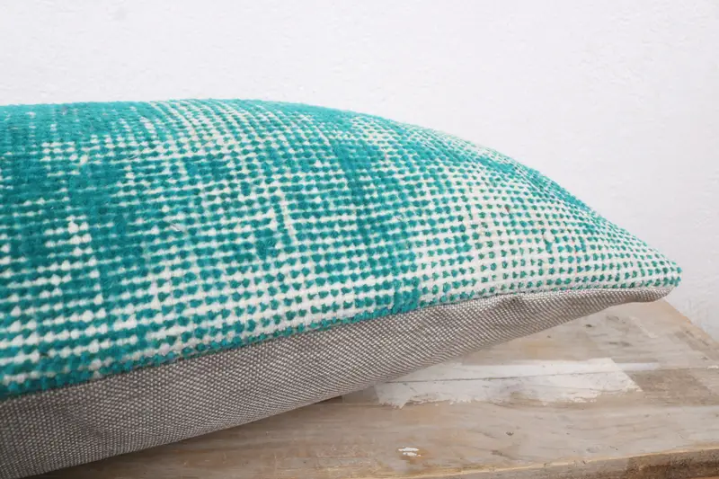 12x20 Green Pillow Sham, Oriental Cushion, Anatolian Cushion Case, Pillow, Pillow for Sofa, Boho Pillow Sham Cover, Interior Designer Pillow - 6