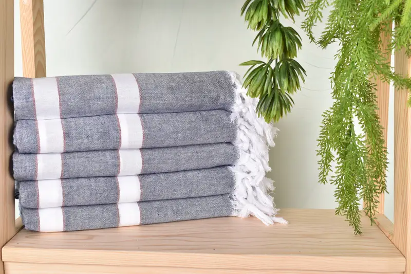 Employee Gifts, Yoga Towel, 70x40 Cotton Striped Towel, Authentic Turkish hammam peshtemal, Gift For Him, Spa Towel, Beach Towel Gift, Cotton towel - 2