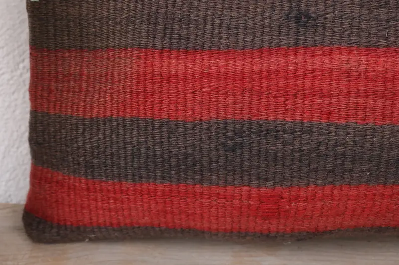 Vintage Pillow, Indoor Pillow Cover, Pillow for Sofa, Kilim Pillow Cover, Custom Pillow Cover, Bed Pillow, Pillow Sham, 8x16 Red Pillow Sham - 3