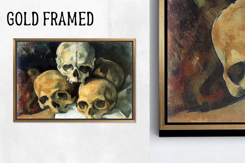 Cezanne'ın Kafatasları Piramidi: Premium Baskılı Kanvas Tablo