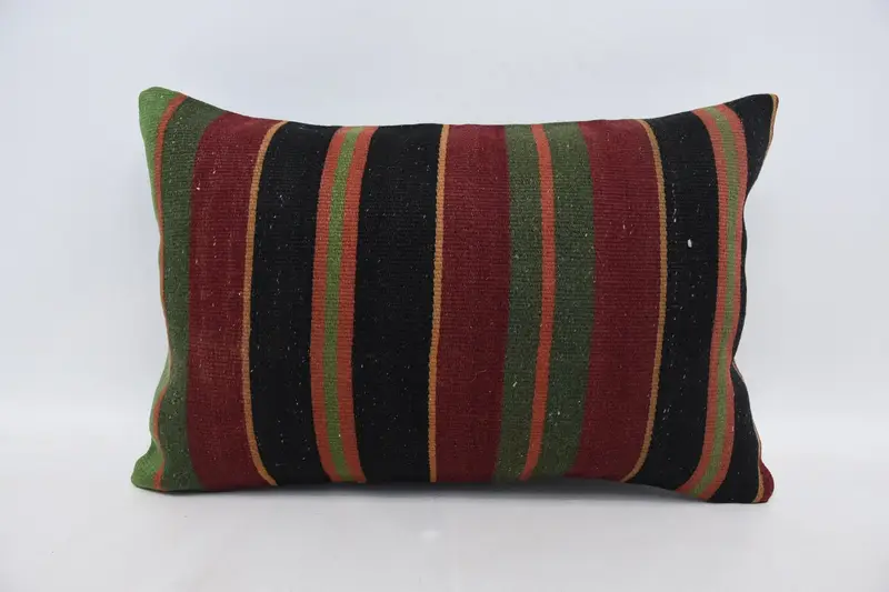 16x24 Red Pillow Sham, Accent Throw Cushion, Kilim Cushion Sham, Chair Pillow Case, Antique Pillows, Knitted Pillow Case, Cushion, Pillow for Couch - 1