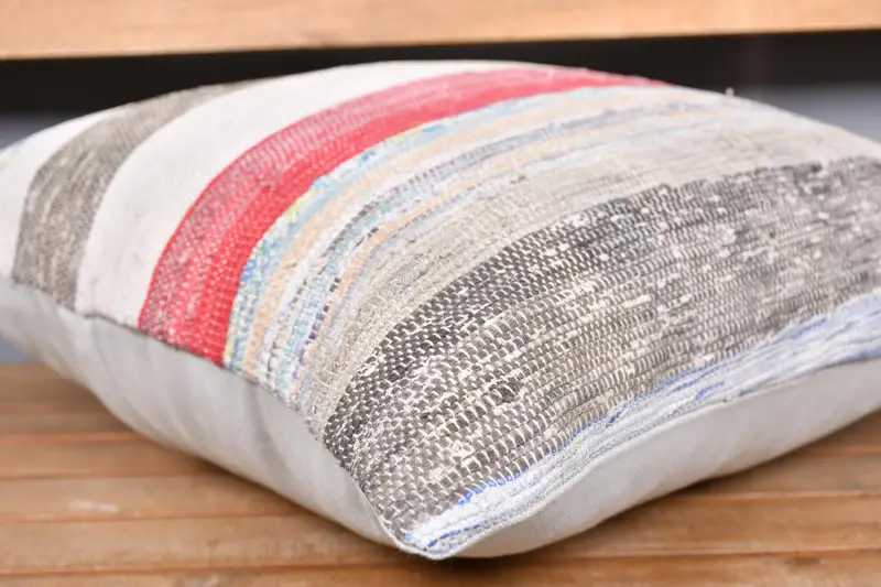 Interior Designer Pillow, Turkish Pillow, Meditation Pillow Case, Cushion Case, 20x20 White Pillow Cover, Turkish Kilim Pillow - 3