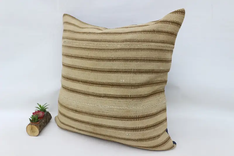 Cushion Cover, Pet Cushion Case, Kilim Pillow, Vintage Kilim Pillow, 32x32 Beige Cushion, Retro Throw Cushion Case, Bed Pillow, Pillow for Couch - 5