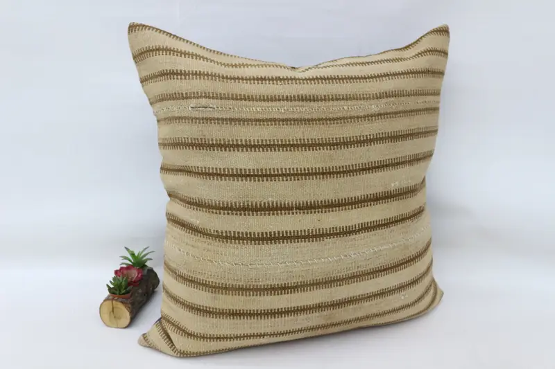 Cushion Cover, Pet Cushion Case, Kilim Pillow, Vintage Kilim Pillow, 32x32 Beige Cushion, Retro Throw Cushion Case, Bed Pillow, Pillow for Couch - 3