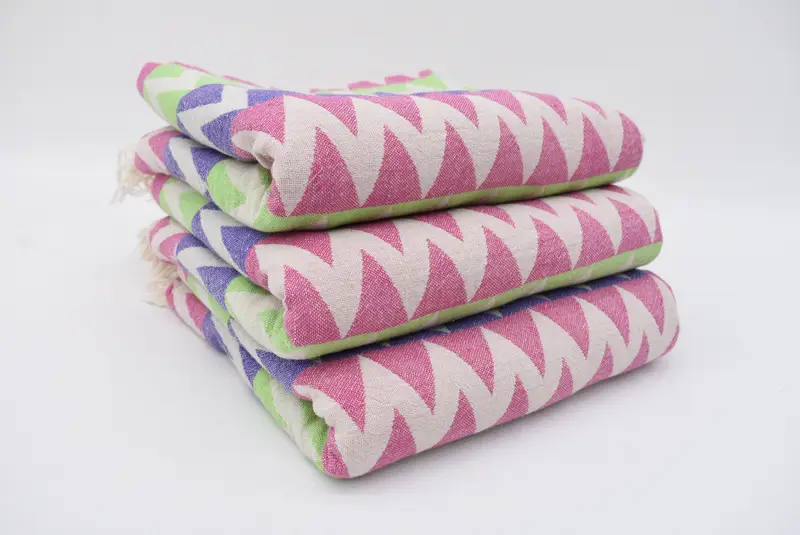 Vegas Bachelorette Party Favors, Family Gift, Custom Beach Towel, Bridal Shower Gift, 70x40 Cotton Zigzag Design Towel, Large Turkish Towel - 4
