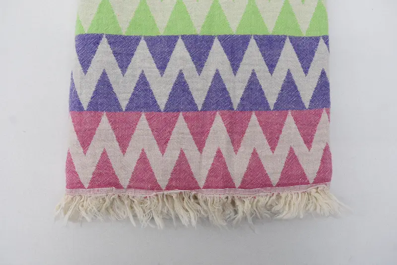 Vegas Bachelorette Party Favors, Family Gift, Custom Beach Towel, Bridal Shower Gift, 70x40 Cotton Zigzag Design Towel, Large Turkish Towel - 5
