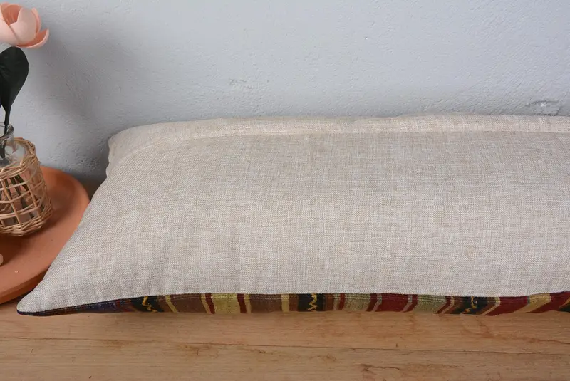 16x48 Green Pillow, Vintage Kilim Throw Pillow, Pillow Case, Designer Throw Cushion, Vintage Kilim Pillow, Throw Kilim Pillow - 6