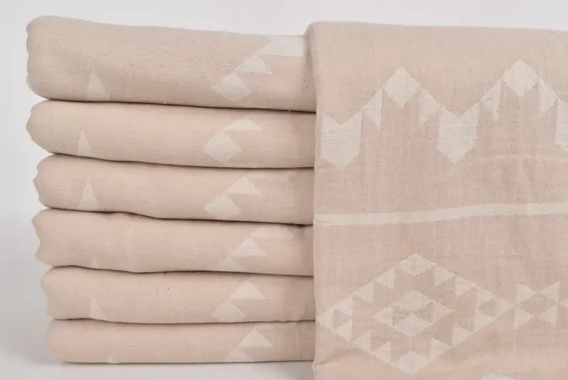 70x60 Cotton Geometric Towel, Turkish Throw Blanket, Woven Throw Blanket, Bedspread, Valentine Day Gift For Her, Summer Gift, Woven Blanket - 3