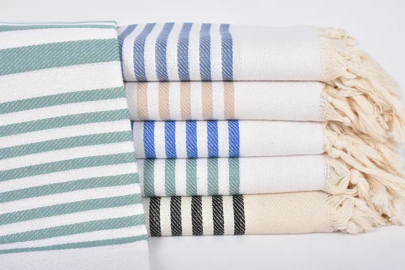 70x40 Cotton Striped Towel, Valentines Gift, Gym Towel, Lightweight Turkish towel, Quick-dry peshtemal, Turkish Towel Beach Towel, Home Decor Gifts - 1