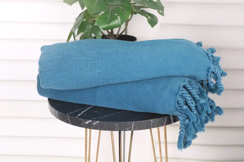 Fouta towel, Turkish Bath Towel Set, Personalize Gift, Personalized Beach Towel, 70x32 Cotton Geometric Stonewashed Towel, Custom Wedding Gifts - 3