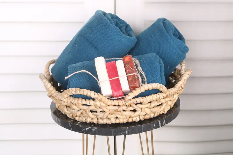Fouta towel, Turkish Bath Towel Set, Personalize Gift, Personalized Beach Towel, 70x32 Cotton Geometric Stonewashed Towel, Custom Wedding Gifts - 4