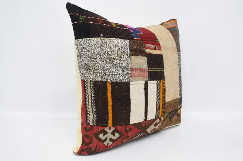 Vintage Kilim Pillow, Customized Pillow Sham, 24x24 Brown Pillow Cover, Pillow, Outdoor Throw Cushion, Boho Pillow, Boho Pillow Sham Cover - 3