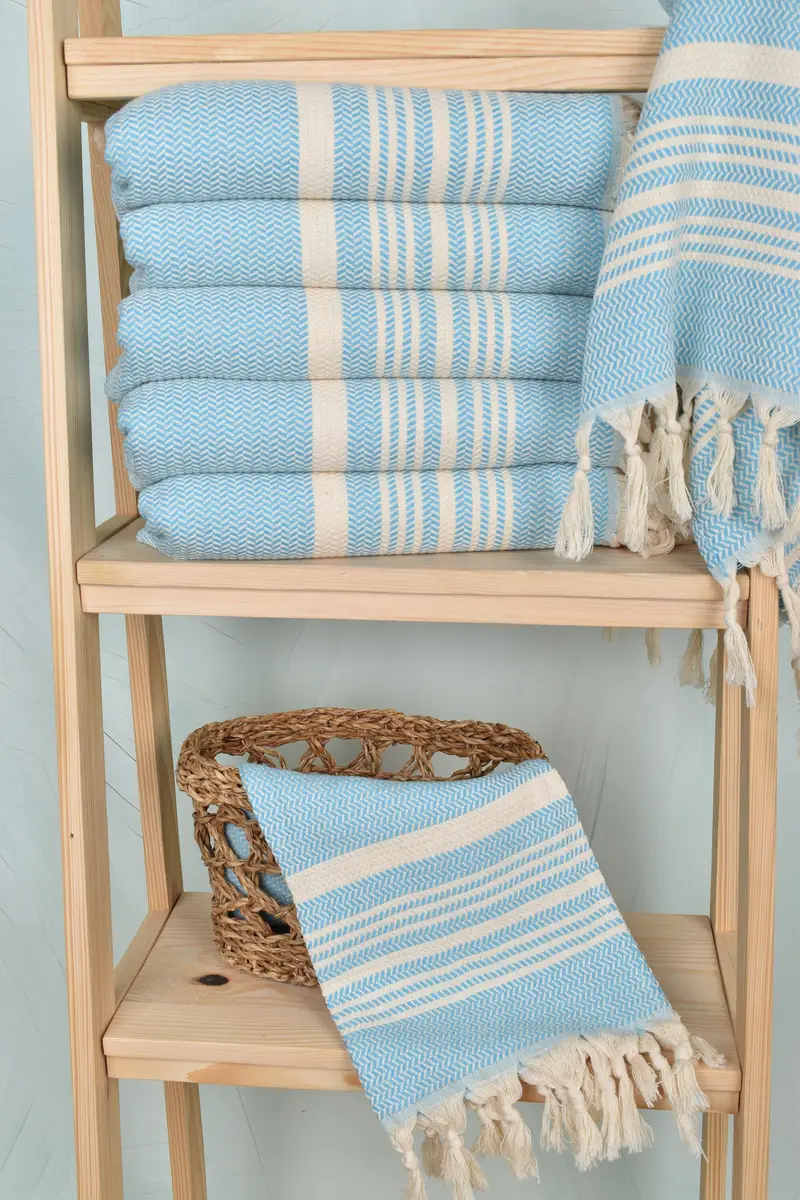 40x18 Cotton Striped Towel, Customized Towels, Monogram Kitchen Towel, Gift For Him, Monogram Turkish Bath Towel, Wedding Gift, Bathroom Towels - 3