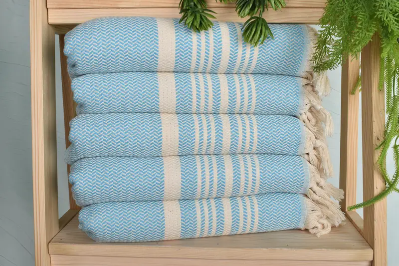 40x18 Cotton Striped Towel, Customized Towels, Monogram Kitchen Towel, Gift For Him, Monogram Turkish Bath Towel, Wedding Gift, Bathroom Towels - 1