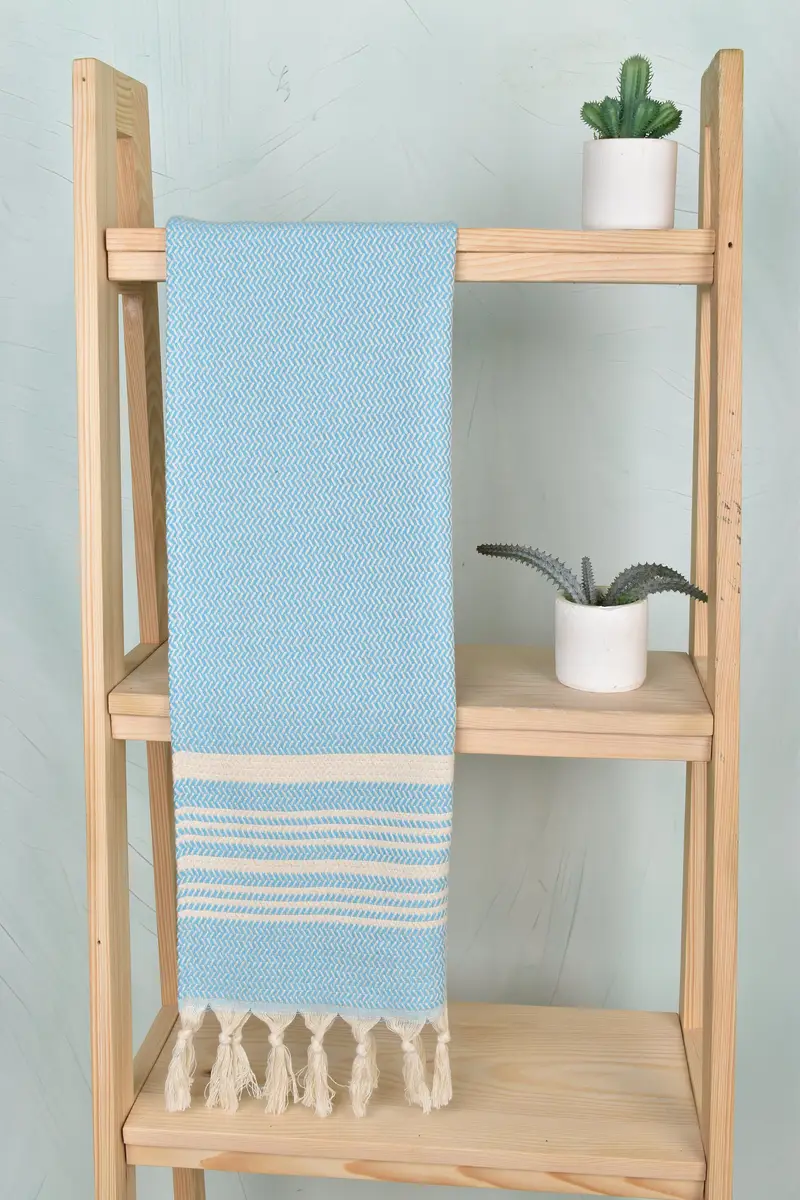 40x18 Cotton Striped Towel, Customized Towels, Monogram Kitchen Towel, Gift For Him, Monogram Turkish Bath Towel, Wedding Gift, Bathroom Towels - 8