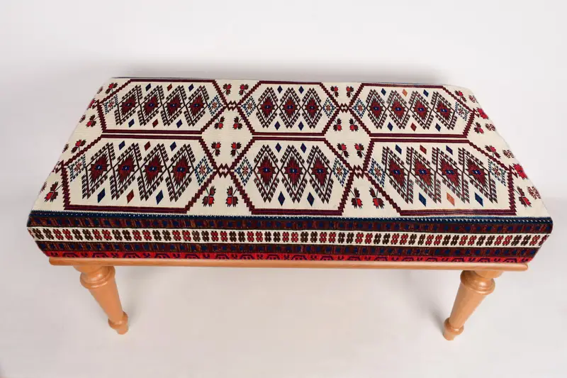 キリム柄モジュール式ソファセット オットマン