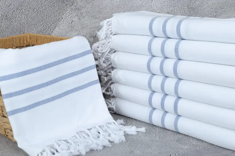 Wedding Favors, Housewarming Gift, Bachelorette Party Gifts, Peshtemal Towel, Turkish Bath Towel Set, 70x40 Cotton Striped Towel, Christmas Gift - 3