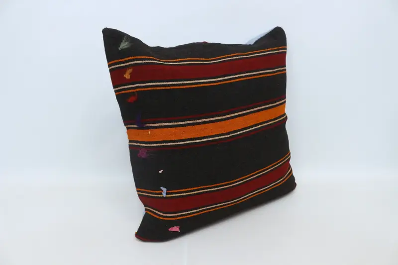 Pillow Cover, Gift Pillow, Home Decor Pillow, Antique Pillows, Hippie Throw Cushion, 28x28 Brown Pillow, Sofa Bolster Pillow Case - 3