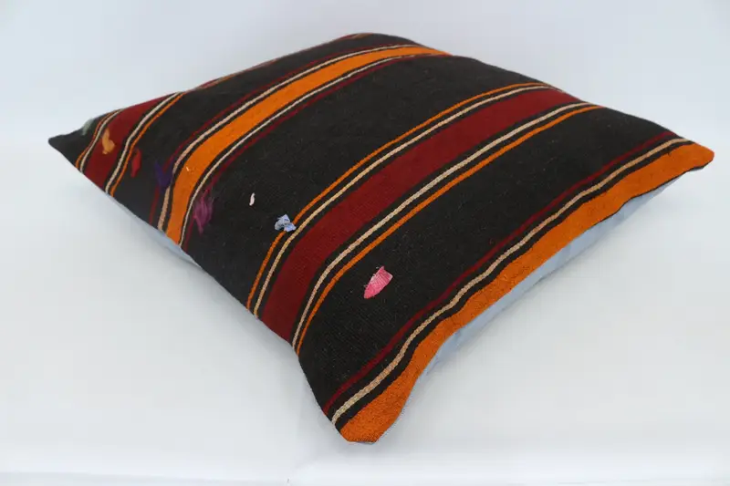 Pillow Cover, Gift Pillow, Home Decor Pillow, Antique Pillows, Hippie Throw Cushion, 28x28 Brown Pillow, Sofa Bolster Pillow Case - 6