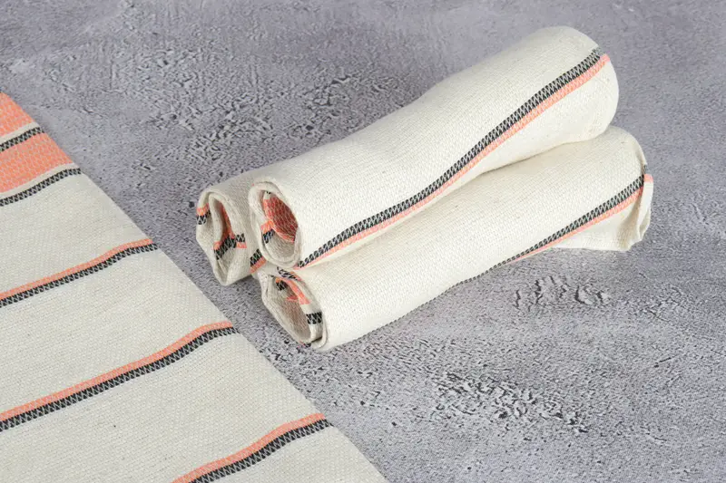 Custom Hand Towel, Wedding Hand Made Gift, Turkish Tea Towel, 40x20 Linen Striped Towel, Embroidery Towels, Small Bath Towels, Organic Towel - 8