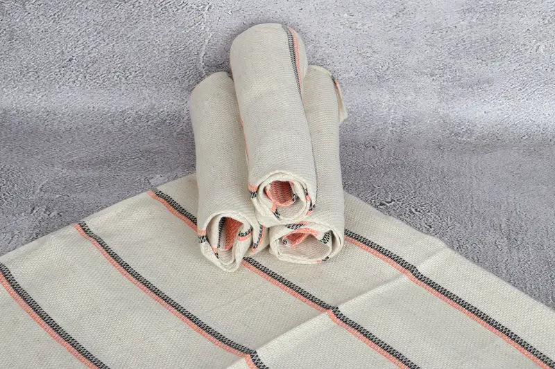 Custom Hand Towel, Wedding Hand Made Gift, Turkish Tea Towel, 40x20 Linen Striped Towel, Embroidery Towels, Small Bath Towels, Organic Towel - 7