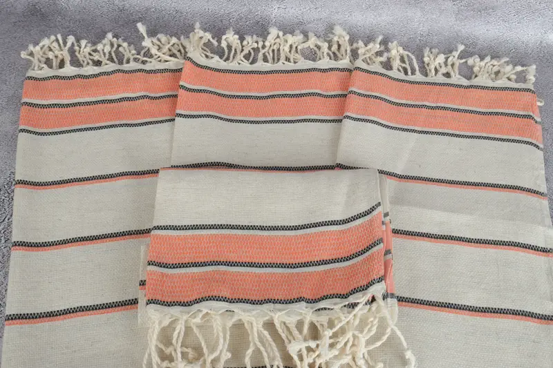 Custom Hand Towel, Wedding Hand Made Gift, Turkish Tea Towel, 40x20 Linen Striped Towel, Embroidery Towels, Small Bath Towels, Organic Towel - 4