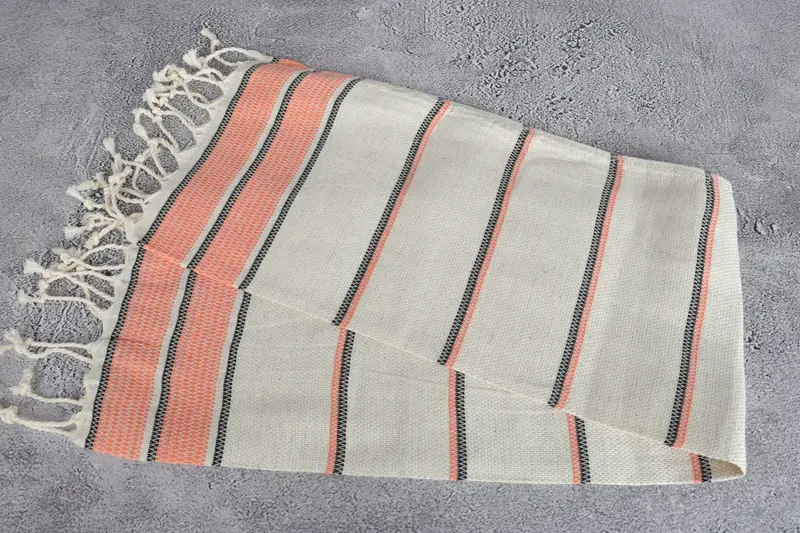 Custom Hand Towel, Wedding Hand Made Gift, Turkish Tea Towel, 40x20 Linen Striped Towel, Embroidery Towels, Small Bath Towels, Organic Towel - 6