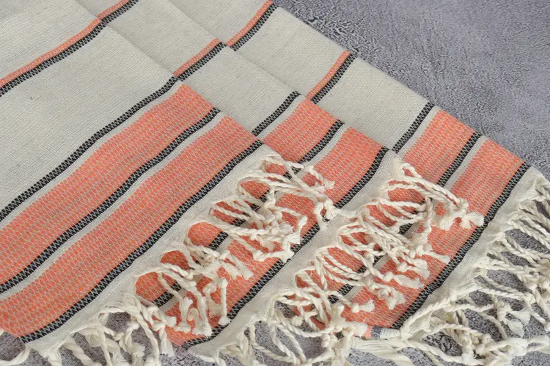 Custom Hand Towel, Wedding Hand Made Gift, Turkish Tea Towel, 40x20 Linen Striped Towel, Embroidery Towels, Small Bath Towels, Organic Towel - 5