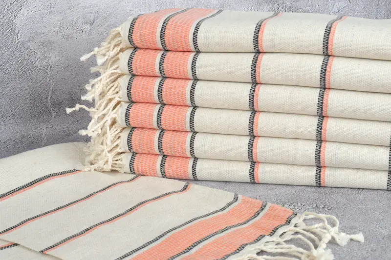 Custom Hand Towel, Wedding Hand Made Gift, Turkish Tea Towel, 40x20 Linen Striped Towel, Embroidery Towels, Small Bath Towels, Organic Towel - 2