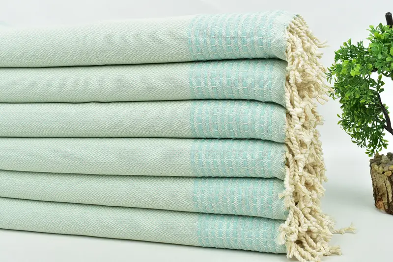 Monogram Mutfak Havlu, 40x20 Pamuklu Çizgili Havlu, Ev Dekoru Hediyeleri, Monogram El Havlu, Konuk Havlusu, Nedime Hediyeleri, Nakış Havluları - 3