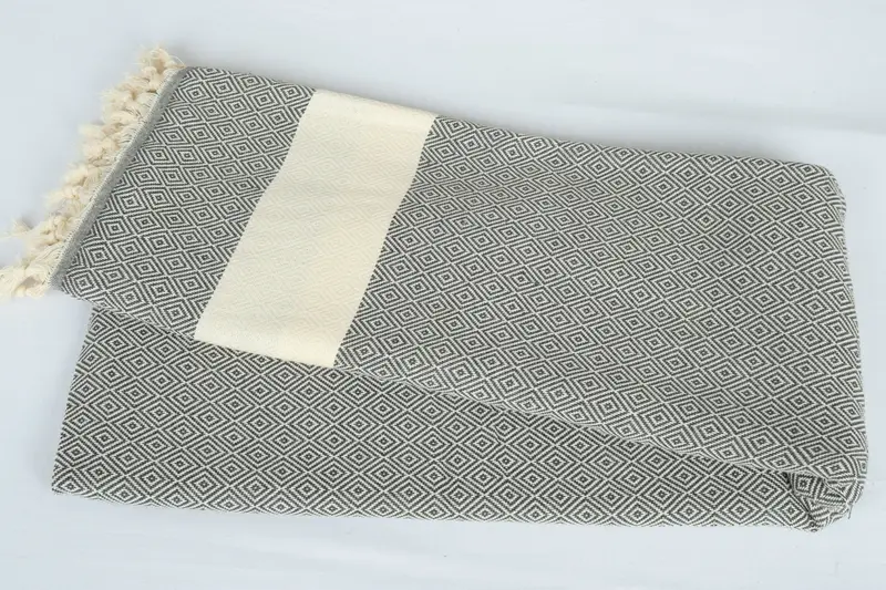 Throw Blanket, Turkish Blanket, 96x80 Cotton Diamond Towel, Bridal Shower Gift, Customized Turkish Blanket, Bridesmaid Gifts Personalized - 6
