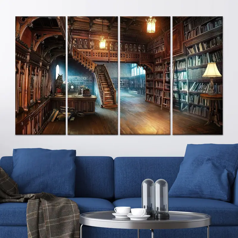 Zarif Kanvas Tablo: Kitap Severlere Hediye, Baskılı Kanvas Dekor