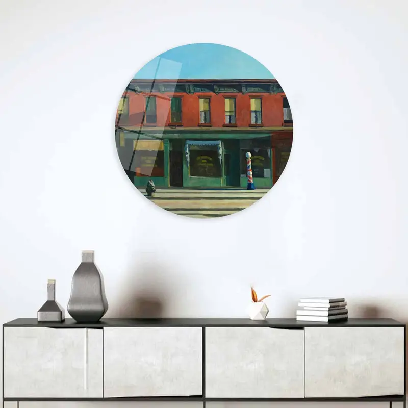 Modernist Realism: Printed Canvas Inspired by Hopper's Art