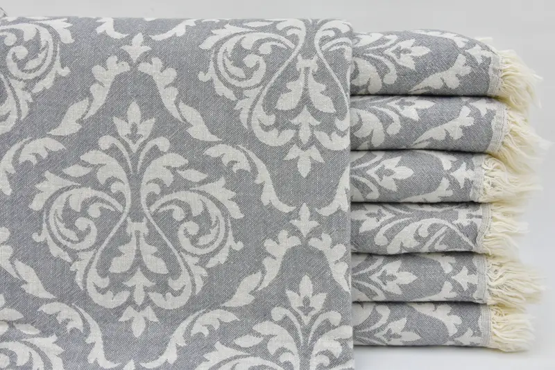 68x36 Cotton Baroque Towel, Bridal Shower Favors, Bridal Shower Favor, Holiday Towel, Wedding Gifts Towel, Peshtemal Towel, Custom Wedding Towel - 1