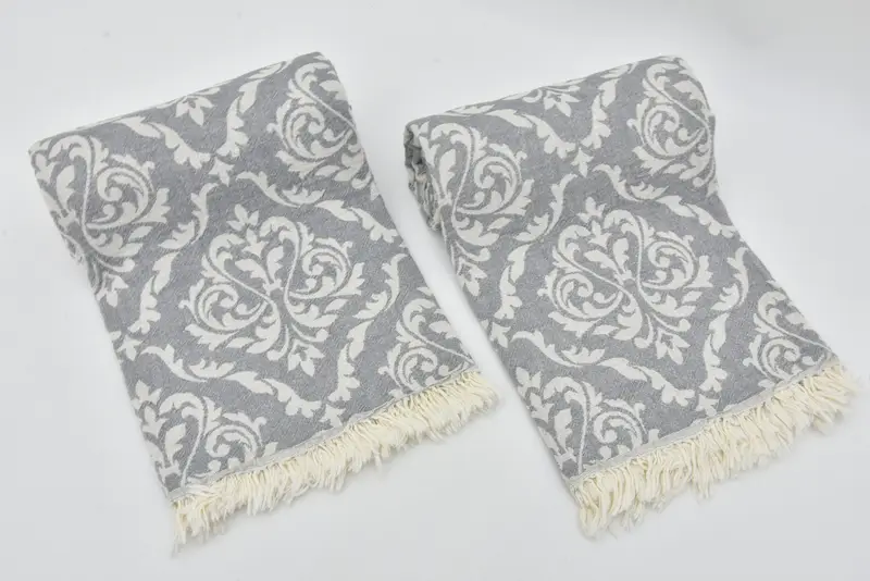 68x36 Cotton Baroque Towel, Bridal Shower Favors, Bridal Shower Favor, Holiday Towel, Wedding Gifts Towel, Peshtemal Towel, Custom Wedding Towel - 6