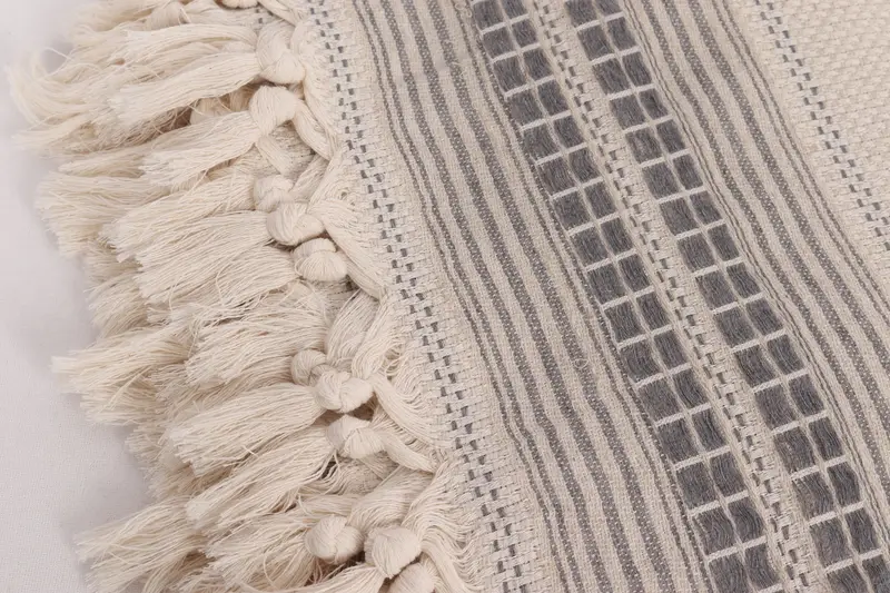 Boho Throw Blankets, Valentine Day Gift For Her, Wedding Favors, Customized Throw Blankets, Bridal Shower Gift, 96x94 Linen Striped Towel - 7